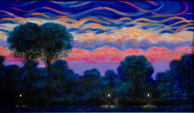 Summer Night in Mellon Park, 2005, pastel, 12.5