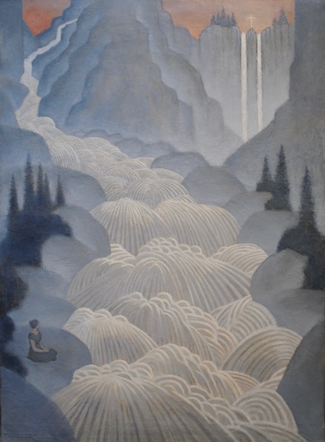 Double Arch, 1977, pastel, 23 x 39