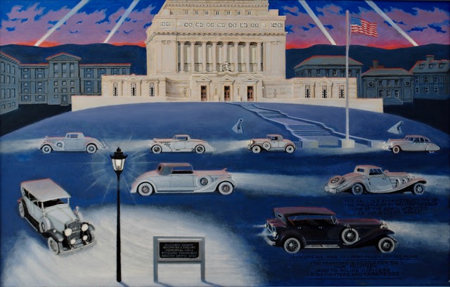 Soldiers and Sailors Memorial Hall,  2019, oil on canvas, 28 x 44