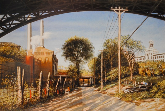 Boundary Street, 1983/86, pastel, 20 x 29