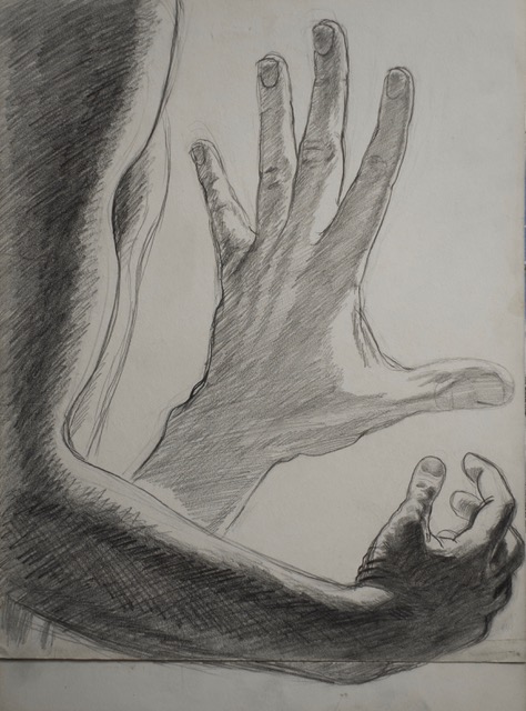 Smith’s Hands, for Apollo, 1978, graphite, 15 x 11