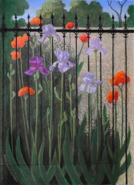 Pale Violet Iris, 2026, pastel, 23.5 x 17