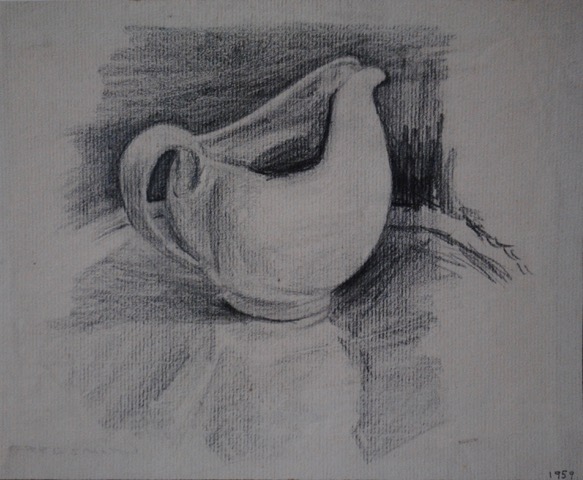 Cream Pitcher, 1959, graphite, 6.75 x 8.5
